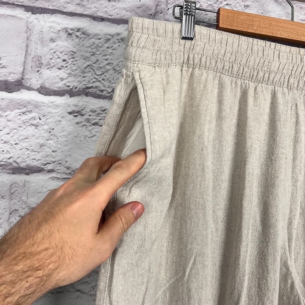 Old Navy Womens XL Coastal Minimalist Resortwear Vacation Linen Wide Leg Pants - Picture 5 of 11